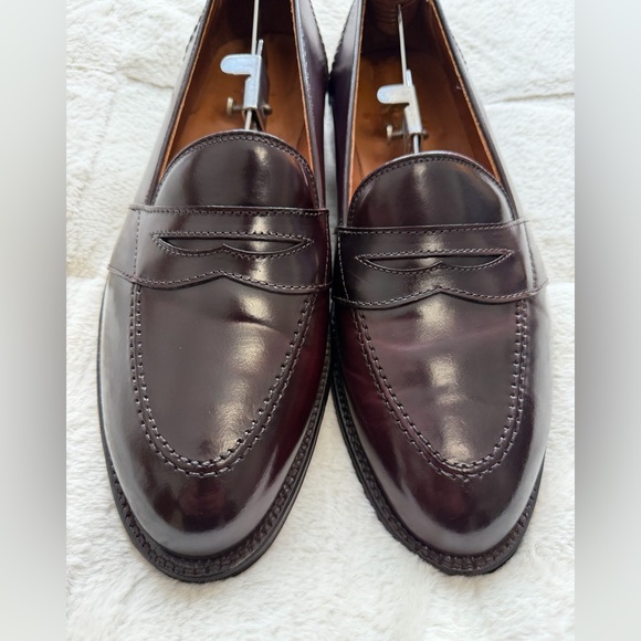$1,022 Alden Genuine Shell Cordovan Leather Slip On Penny Loafers 10.5 - Picture 3 of 15